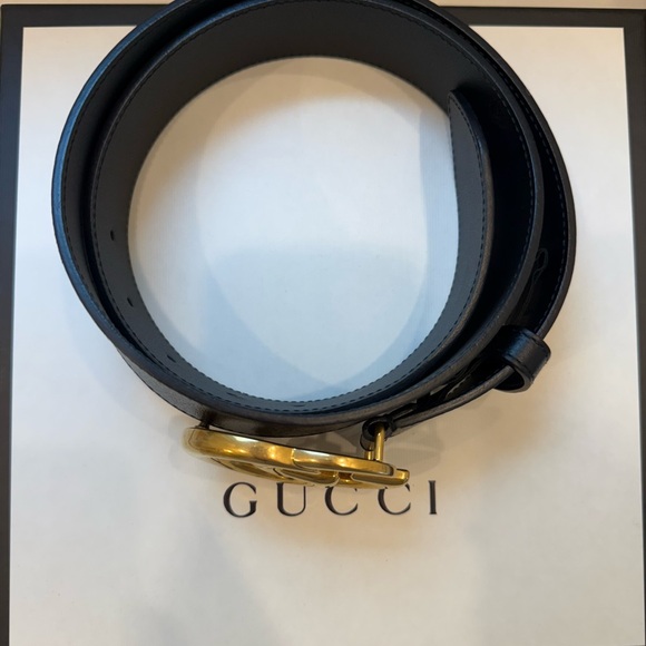 Gucci Marmont black belt. Size 90mm